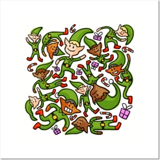 Christmas Elves Posters and Art